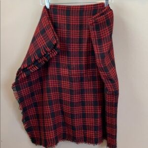 Red and black plaid scarf